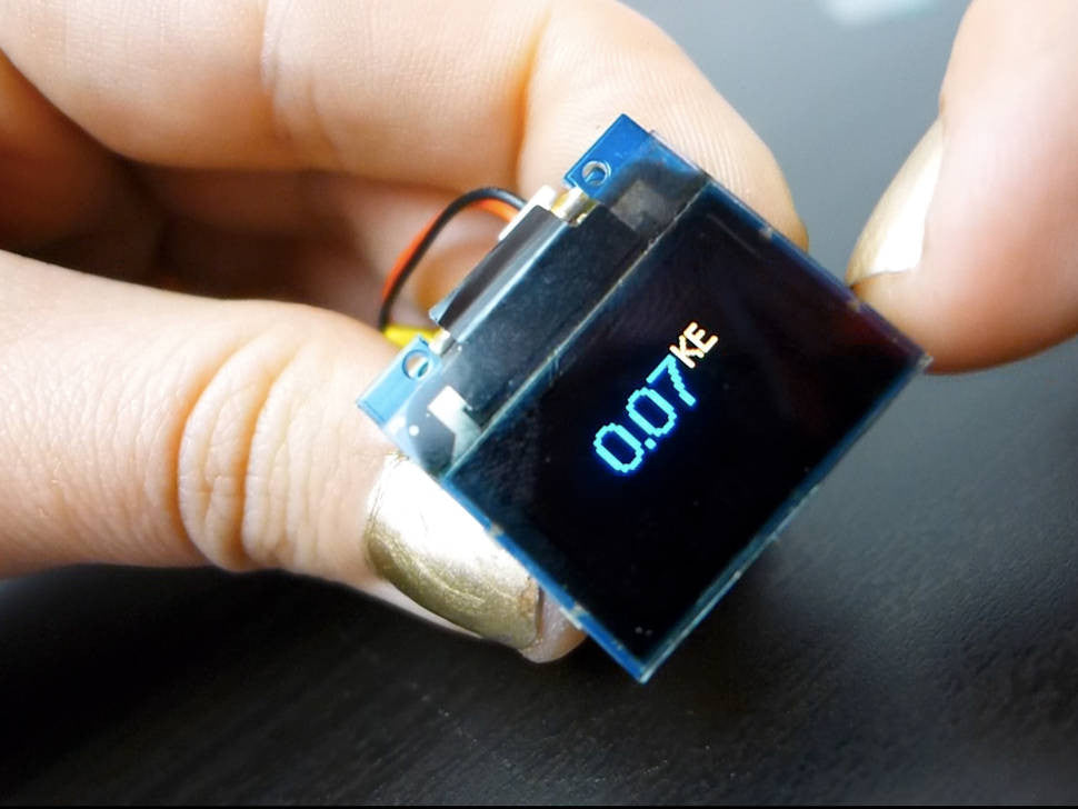 TinyScreen decimal clock
