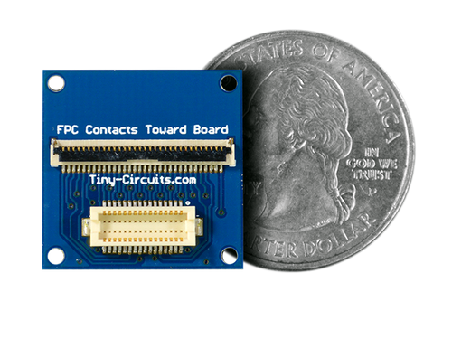 Ribbon Cable Extender Shield quarter size comparison