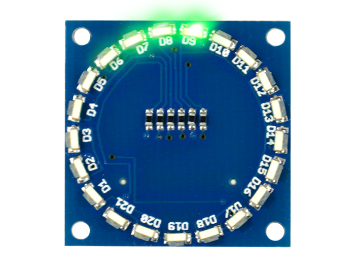 Circle Edge Shield Green Light