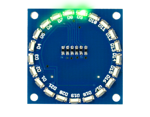 Circle Edge Shield Green Light