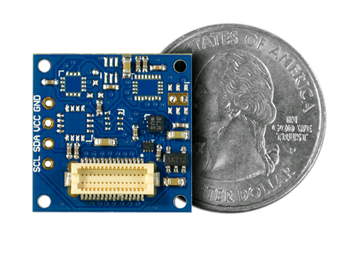 Accelerometer Shield Quarter Size Comparison