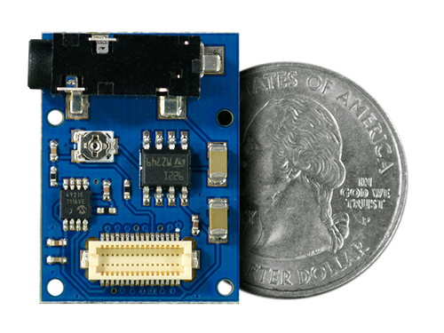 Audio Shield quarter size comparison