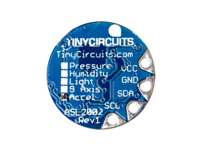Back of TinyLily Accelerometer