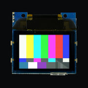 TinyScreen+ (Processor, OLED & USB in one) with SMPTE color bars