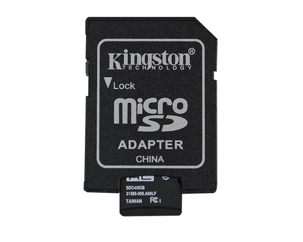 MicroSD Card and Adapter 8GB