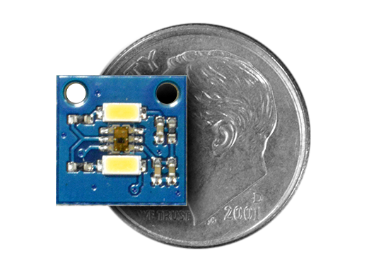 Color Sensor Wireling compared to a dime
