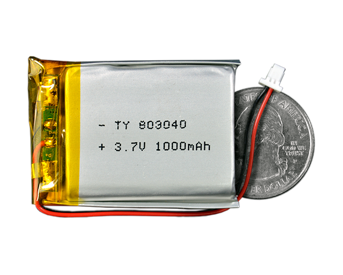 Lithium Ion Polymer Battery 3.7V 1000mAh TinyCircuits