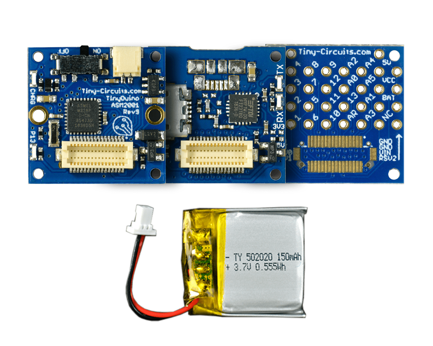 TinyDuino Basic Kit | Lithium Version | TinyCircuits.com
